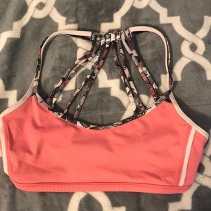 Pink Lulu Lemon sports bra